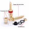 1Pair Brass Binding Post HIFI Terminals Connector, 19MM Binding Post HIFI Speaker Amplifier Audio Plug Match 4mm Banana Plug ► Photo 2/6