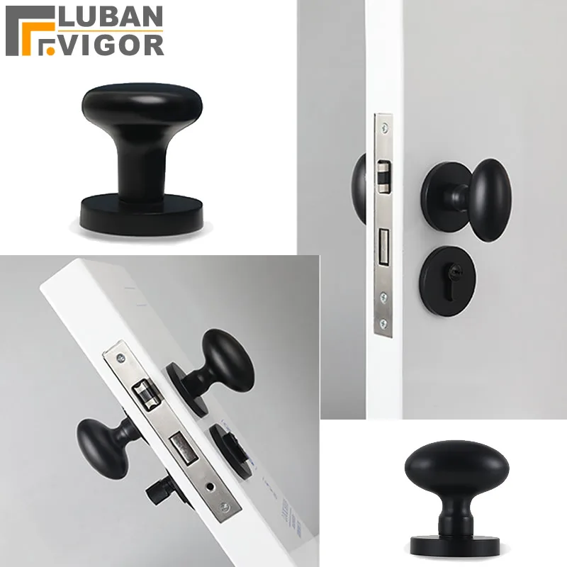 Invisible door lock for living room bathroom Background wall concealed lock single side double side round and oval handle smart door lock door handle lock