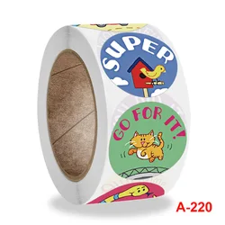 UU Gift 500 Pieces of Kids Reward Stickers 8 Pattern Fantastic Wonderful Classroom Teacher Cute Animals Seal Stationary Sticker