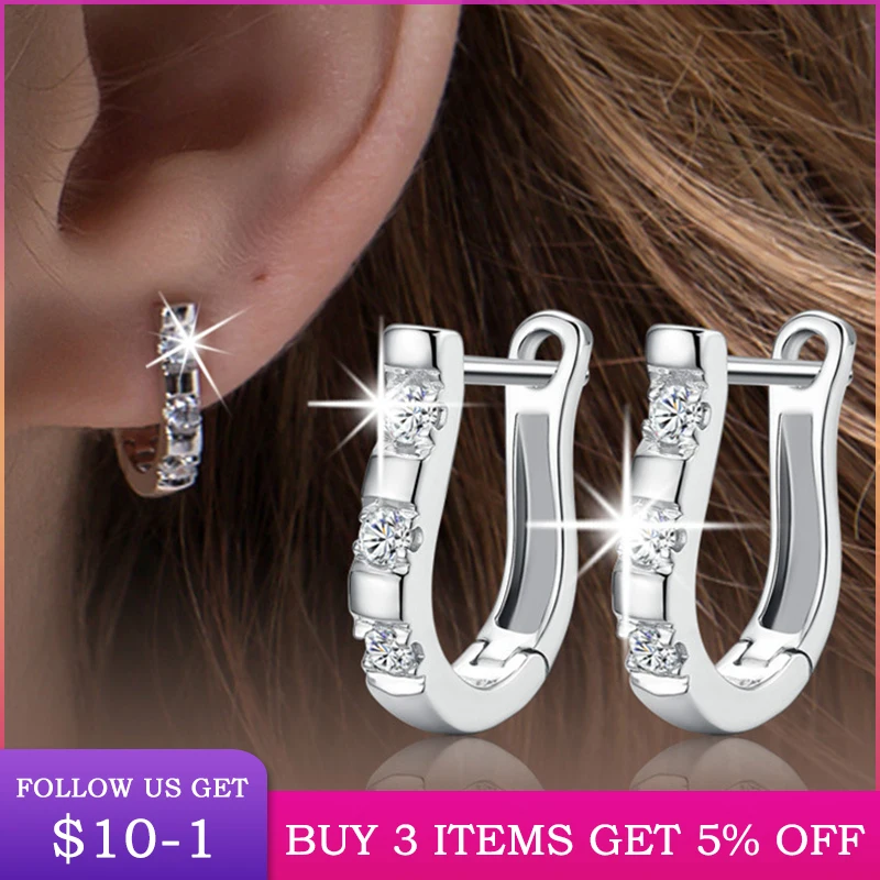 Orecchini Goccia A Lobo In Argento 925 Con Zirconi Bianchi E Neri - Foto 6