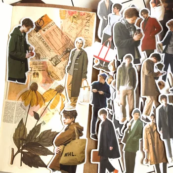 

31Pcs/Bag Vintage Handsome Boy Man Sticker DIY Craft Scrapbooking Album Junk Journal Happy Planner Decorative Stickers