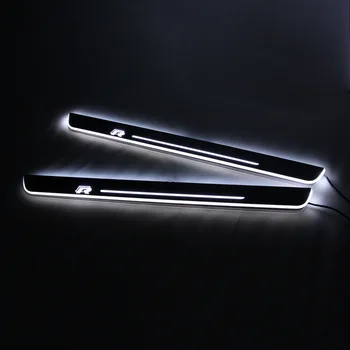 

Acrylic Moving LED Welcome Pedal Car Scuff Plate Pedal Door Sill Pathway Light For Volkswagen Scirocco R 2009-2015
