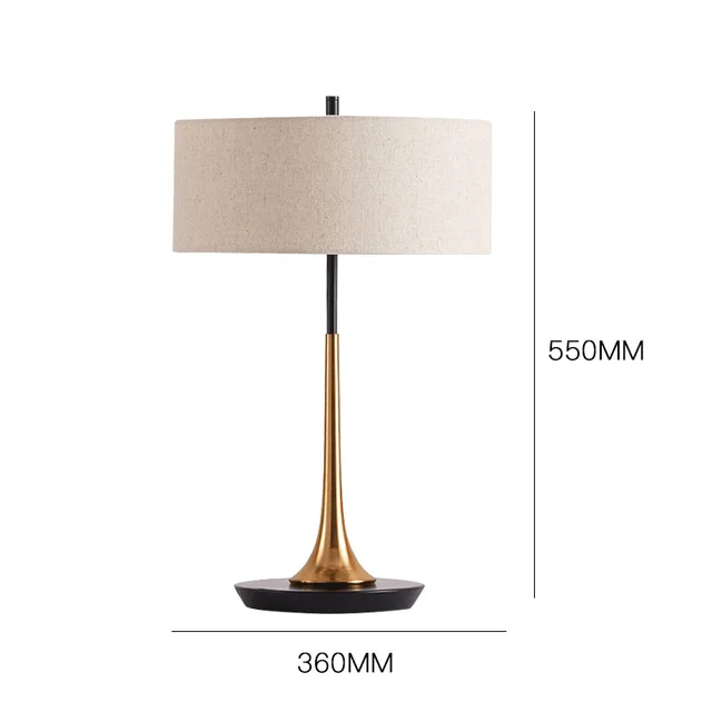 Simple fashion style black cloth table lamp 5