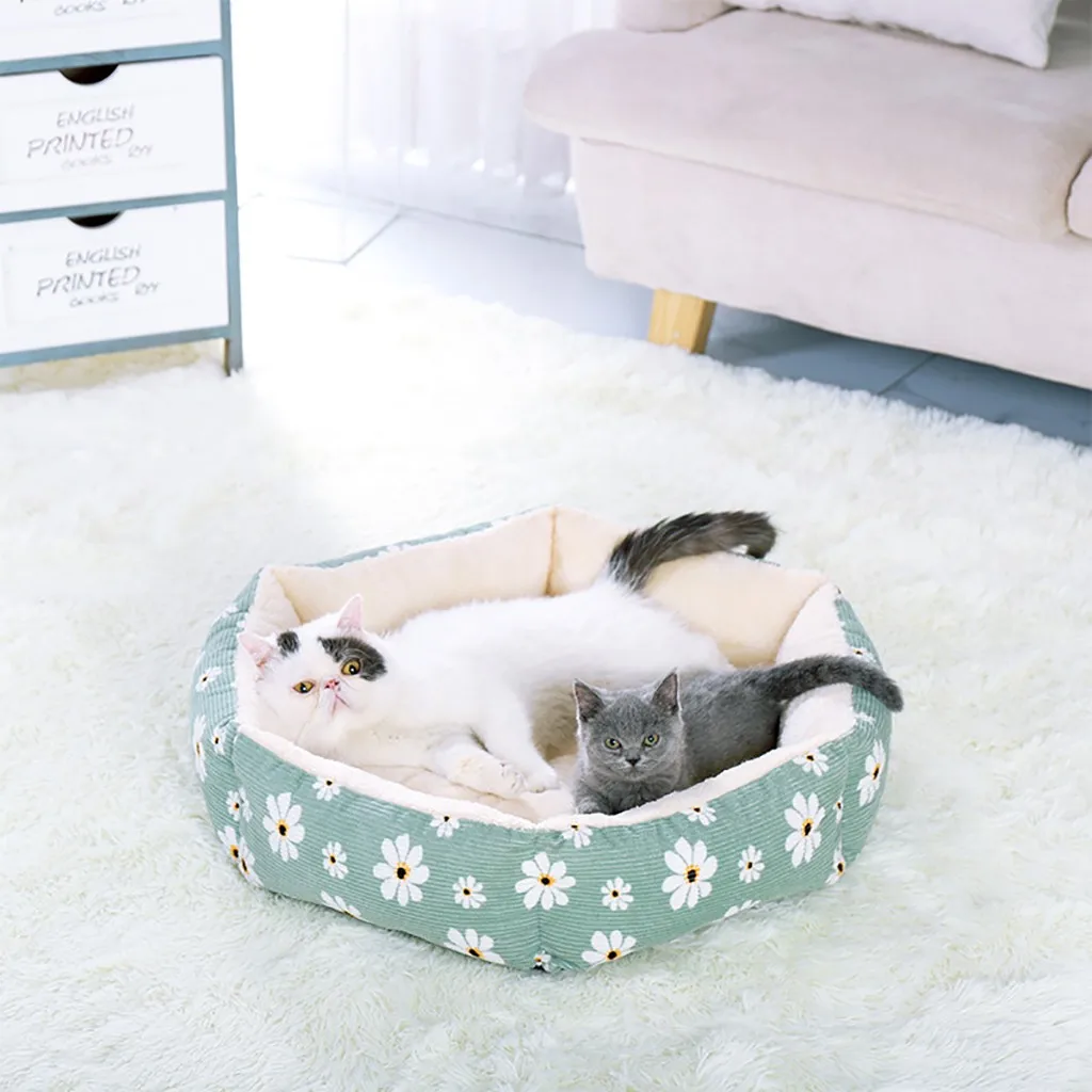 

Large Pet Dog Cat Bed Puppy Cushion House Pet Soft Warm Kennel Dog Mat Blanket Soft Warm Cat Bed Sofa House 2019 New