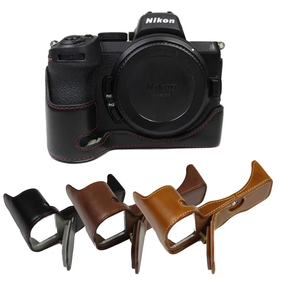 Custodia Protettiva In Pelle Pu Per Fotocamera Mezza Borsa Per Nikon Z7 Mark Ii Z6 Mark Ii Z7 Z6 Z5 Custodia Protettiva