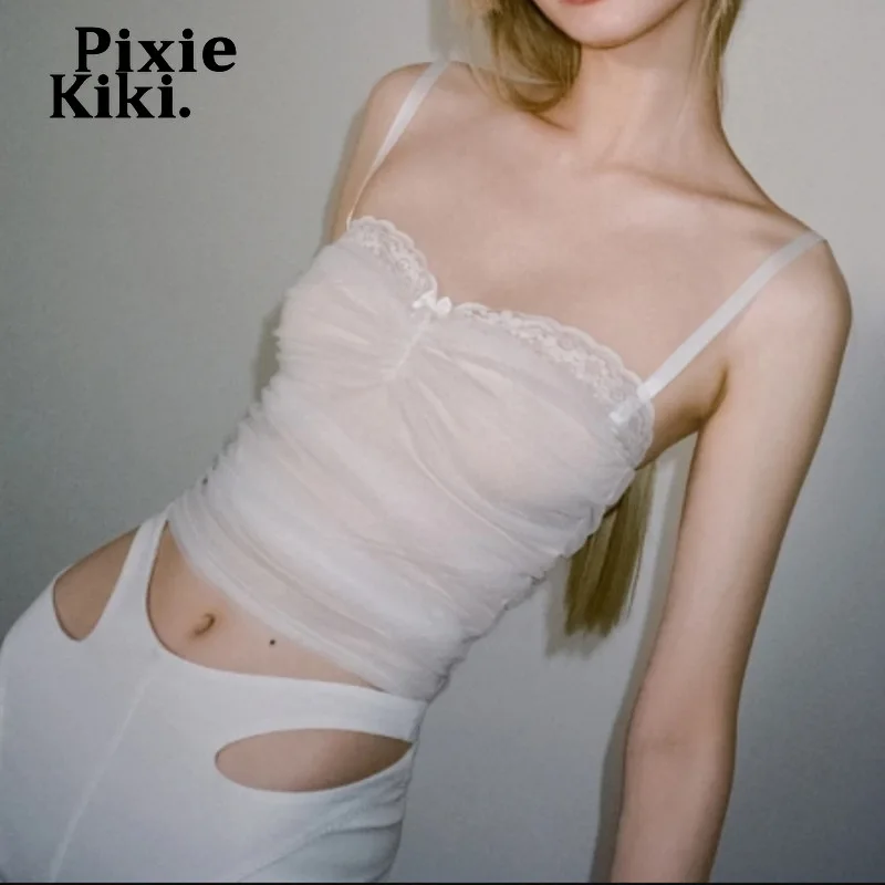 Женский Кружевной укороченный топ PixieKiki винтажный пикантный бюстье