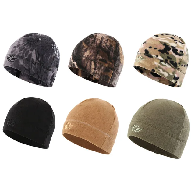

56-60cm Outdoor Training Camouflage Thermal Windproof Fleece Hat Men Winter Cycling Camping Hunting Thick Warm Army Tactical Cap