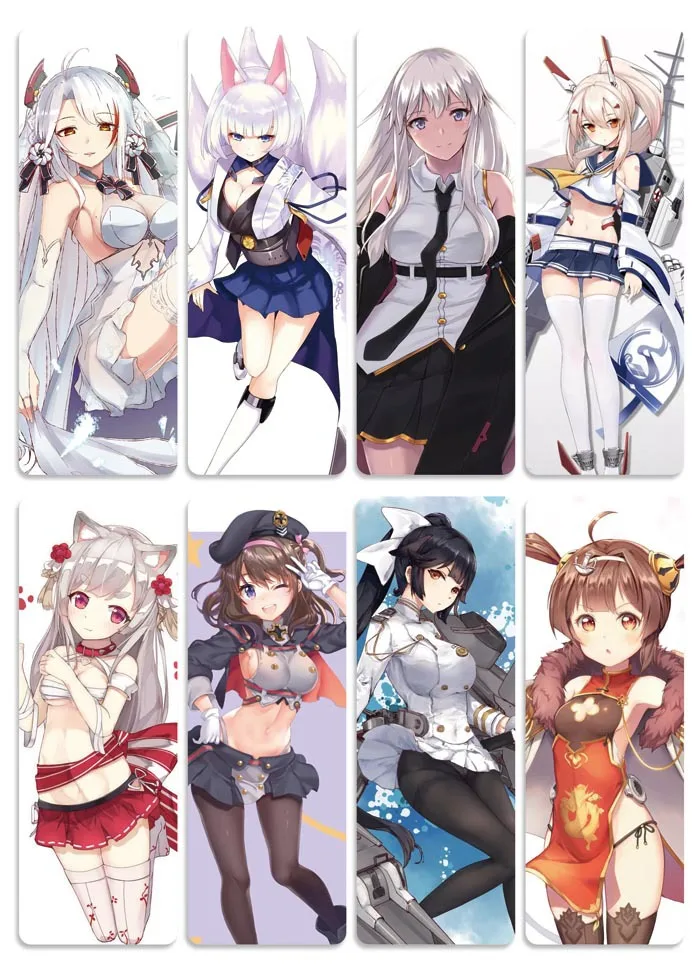 10 компл./лот аниме Azur Lane закладки для книг игра Орел Союза военно-морской флот Дракон книжная Обложка из ПВХ mark офисные школьные принадлежности подарок