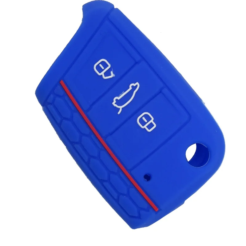 Custodia portachiavi in Silicone per auto Shell Fob per Volkswagen VW Golf 7 Mk7 Skoda Octavia A7 Kodiaq Karoq SEAT Leon Ibiza 3 Key Protector - Hd8220fa4f9664aa9893a0792742ea0401