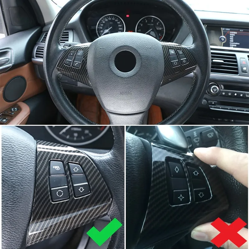 Для BMW X5 E70 2008 2009 2010 2013 автомобильный карбоновый стиль интерьер Рулевое колесо