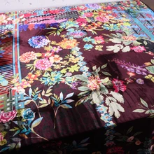 Красочная печать настоящего бархата шелк Цяо бархат 1,14 м в ширину