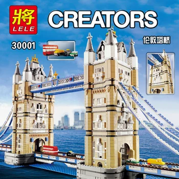 

LELE CREATOR 30001 4295pcs World Famous Architecture London Tower Bridge Creator Expert Building Blocks DIY Toys 17004 10214