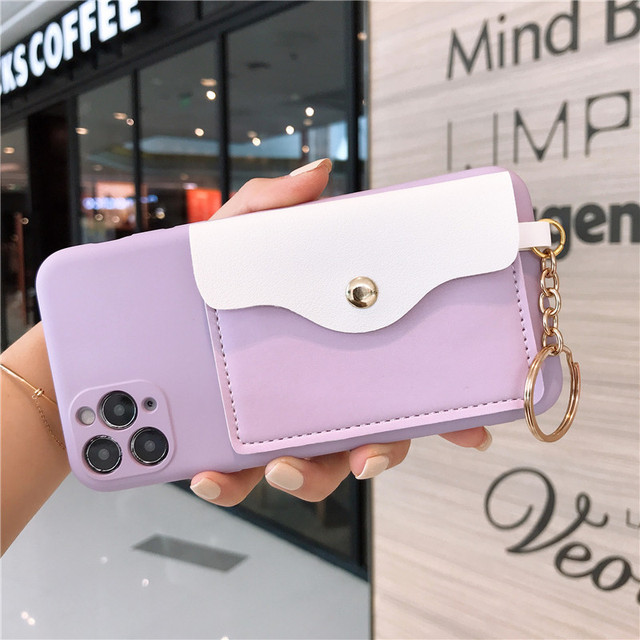 Wallets Card Bag Phone Case For iPhone 13 12 Pro Max Mini 11 Pro Max X XR XS 7 8 Plus SE 2020 Soft Silicone Back Cover