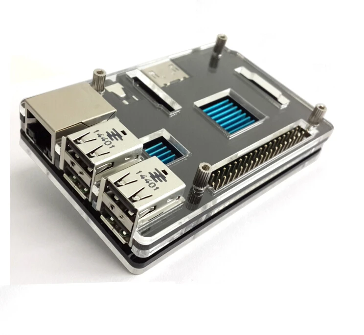 

Raspberry Pi Model B+ B Plus Black Case Cover Shell Enclosure Box Transparent double color Compatible LCD 3.2 inch/3.5 inch