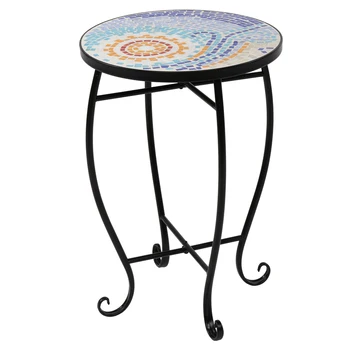 

Mosaic Stained Glass Sun Surface Flower Stand