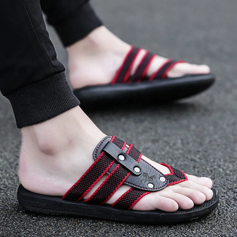 

2019 Summer New Style Beach Slippers Plastic Peep-Toe Slipper Anti-slip Breathable MEN'S Slippers