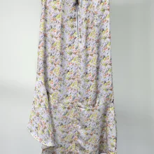 Красивая Женская юбка миди Асимметричная плиссированная Цветочная печать креп Шикарные Длинные юбки дамы для праздника пляжа