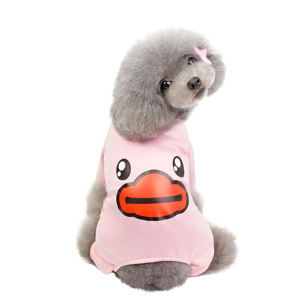 Одежда для собак, Transer, Ropa Perro, новинка, для питомцев, молочный шелк, милая утиная Пижама, желтый цвет, осень и зима, сохраняет тепло, одежда для кошек, собак@ D