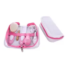 Набор щеток для ухода за волосами для новорожденных, 7 шт., Набор щеток для ухода за носом и маникюрный набор с сумкой для хранения