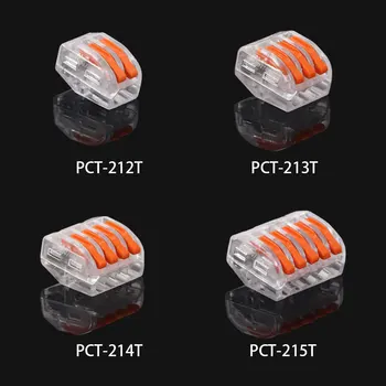 

Mini Fast Wire Connectors PCT-212 213 214 215 Universal Compact Wiring Connector Push-in Terminal Block