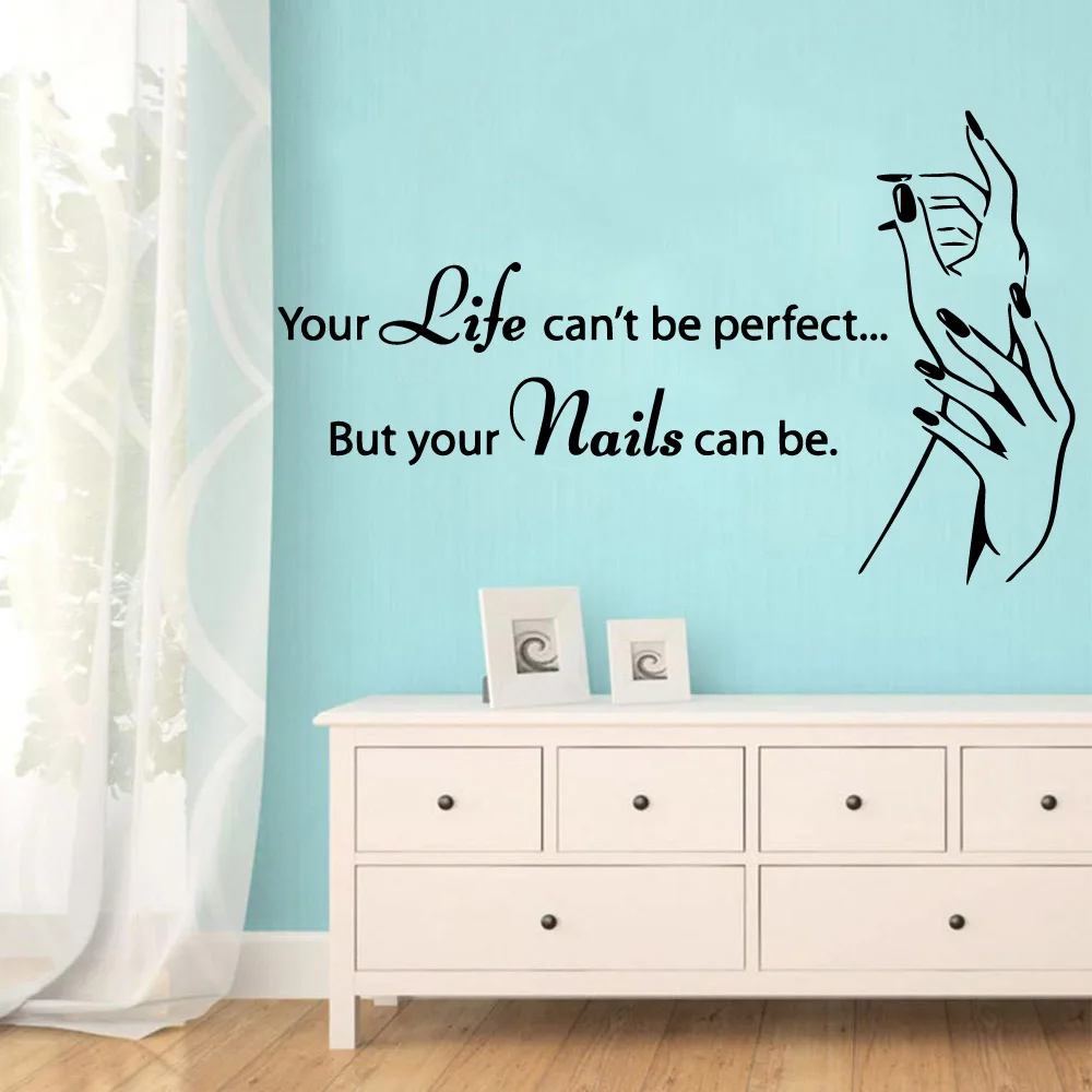 Beauty Nail Salon Quotes Sentences Removable Waterproof Wall Stickers For Commercial District Indoor Decoration Accessories Beauty Nail Salon Quotes Sentences Removable Waterproof Wall Stickers For Commercial District Indoor Decoration Accessories