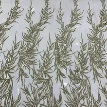 D543 шампанское золото 5 ярдов печати приклеены блестки порошок Тюлевая сетчатая кружевная ткань для распиловки свадебное платье/случаи