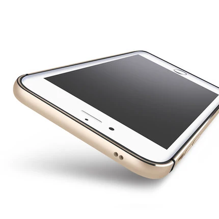 Алюминиевый бампер гибкий силиконовый чехол для iphone 11 Pro Max XS Max XR Роскошный Жесткий металлический каркас для iphone 6 7 8 Plus XS Max x 11 - Цвет: Gold