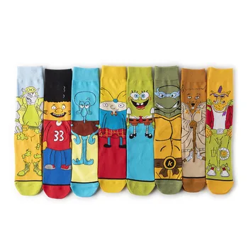 

Crew Socks Casual Man Cotton Mens Sox Anime Colorful Standard Sock Novelty Men Autumn Winter Classic Adult Squidward Tentacles