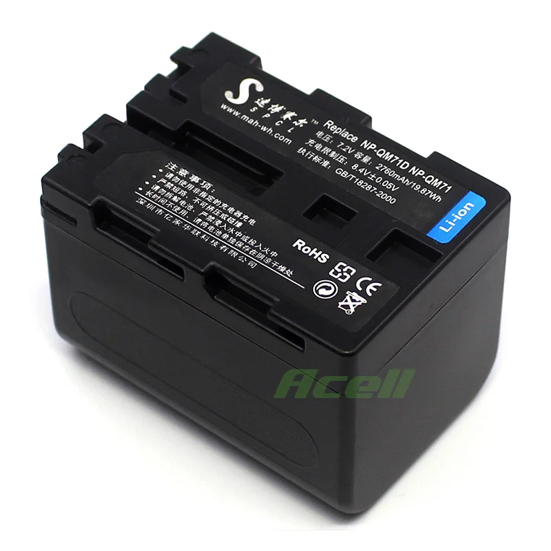 NP QM71D Батарея для SONY DSR PDX10 HVR A1C A1U A1N HDR HC1E SR1E UX1E DCR HC14E HC15E PC9E видеокамера заменить QM71