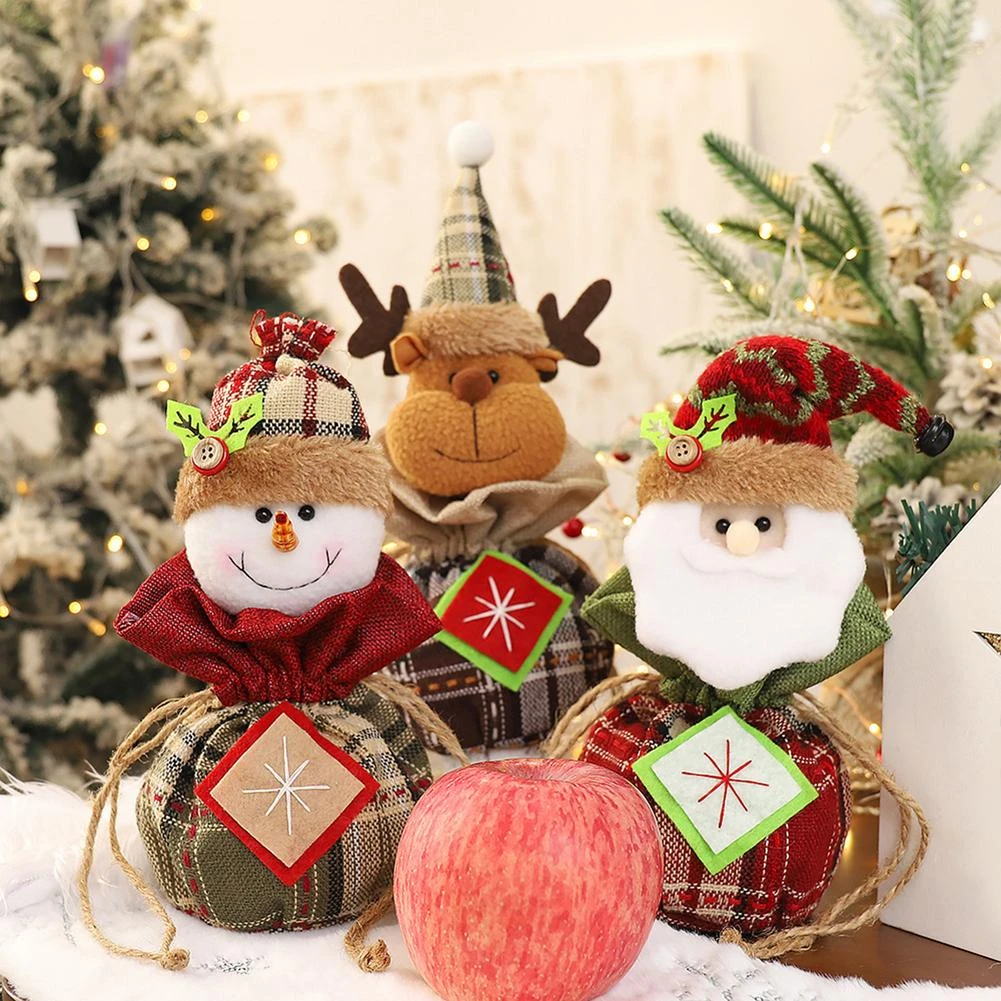 The Seasonal Home Christmas 2022 Christmas Gift Bags Cute Shape Santa Snowman And Elf Design Drawstring Gift  Doll Candy Bag For 2022 Christmas New Year|Stockings & Gift Holders| -  Aliexpress
