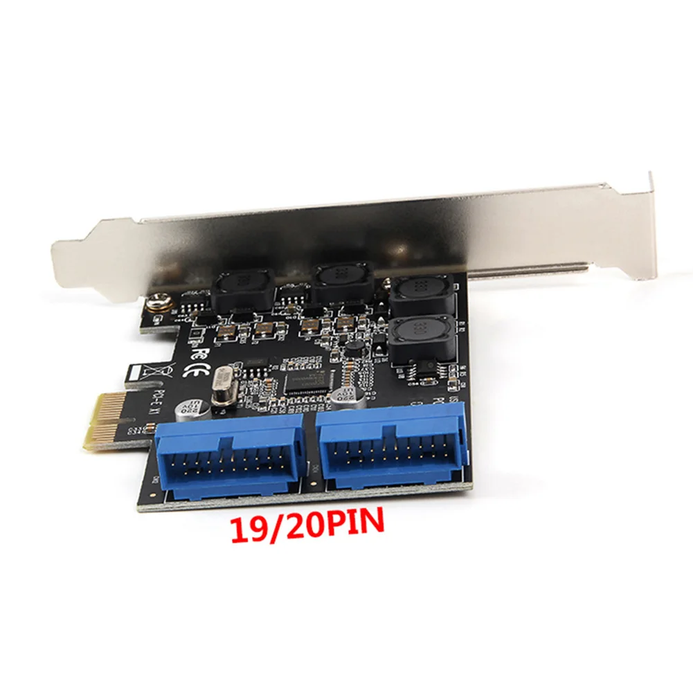 19 20 Pin конвертер передний Настольный компьютер Добавить на интерфейс PCI E к USB 3,0 карты расширения 4 порта внутренняя передача