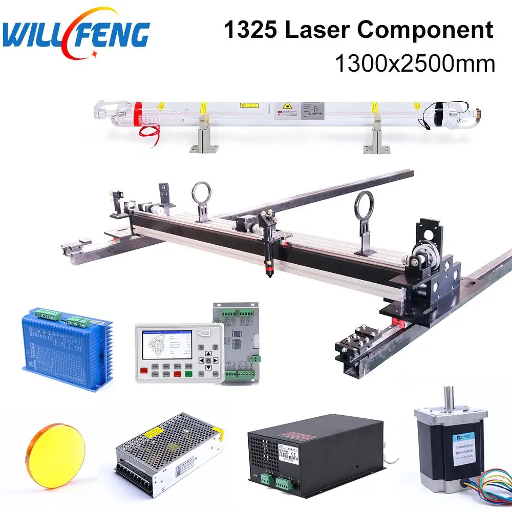 

Will Feng 1300x2500mm Mechanical Kit 80 100w Laser Controller AWC708S Diy Assemble 1325 Co2 Laser Cutter Engraving Machine Bed