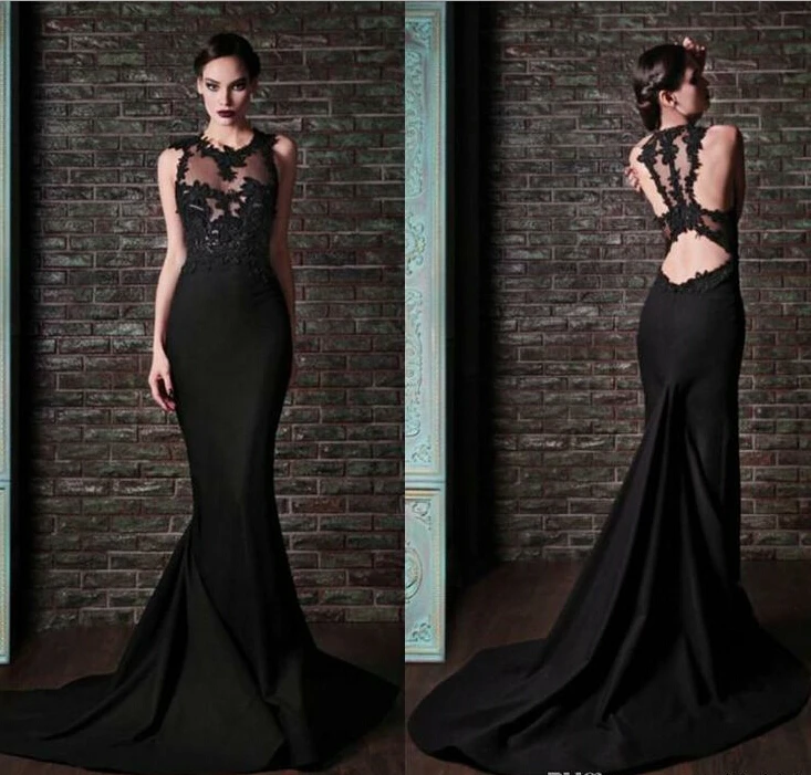 Vestido de festa longo прозрачный топ с круглым вырезом, черное платье русалки,, на заказ, официальное вечернее платье для женщин, платья для матери невесты