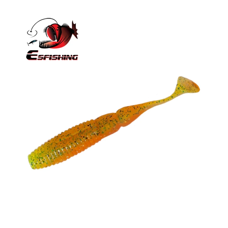 Pesca Рыболовная Приманка Мягкая силиконовая 8 шт. 7,5 см/4,6 г Esfishing Ammonite Shad " кренкбейт Карп Снасти для ловли форели зеленый Спиннер