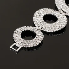 Для женщин модные ювелирные изделия Стразы Браслеты YFJEWE Стразы посеребренные хрустальные браслеты B153