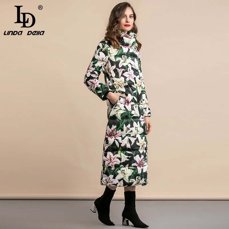 LD LINDA DELLA/зимняя теплая утолщенная белая куртка на утином пуху винтажные