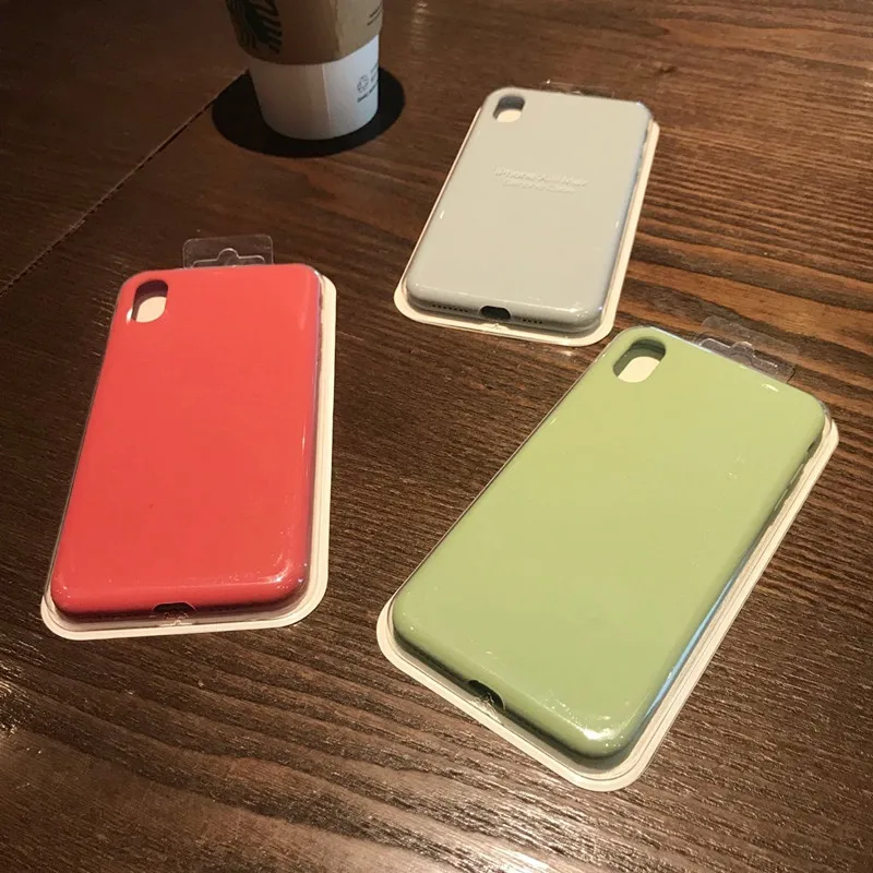 100 шт. официальный жидкий силиконовый чехол для iPhone 11 Pro Max X XS XR 7 8 6 6S Plus противоударный защитный чехол