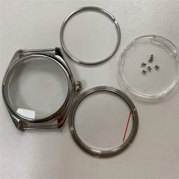 

44mm Stainless Steel Silver Watch Case Kit for ETA 6497 6498 for Seagull ST3600 ST3620 Movement Accessories