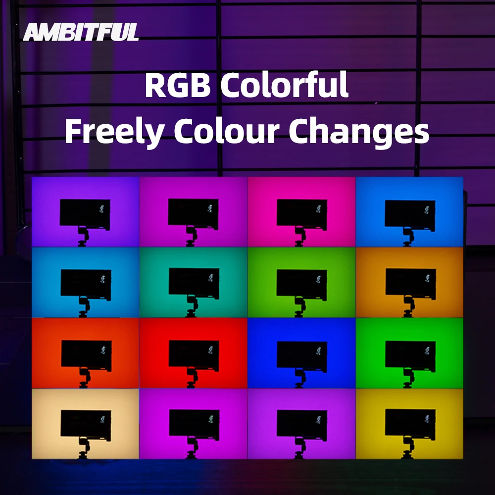 【最安値】AMBITFUL K10 RGB LED AMBITFUL K10 RGB 2500K-8500K Dimmable Full Color LED Video