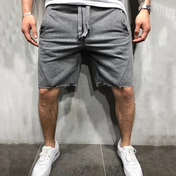 

Models in Europe and America Fitness Pants Men Solid Color Running Shorts Casual Sports Training