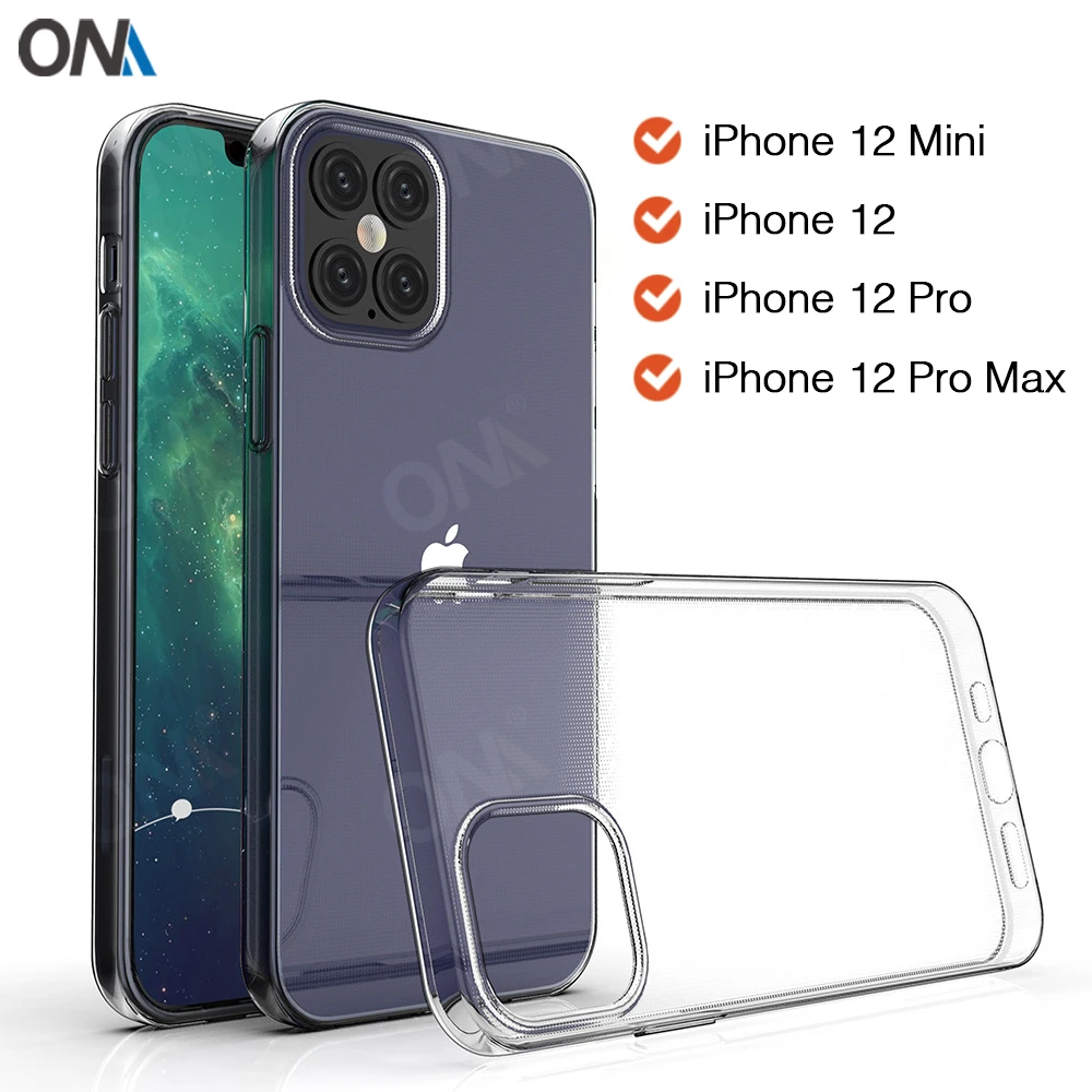 Чехол для iPhone 12 / Mini Pro Max силиконовый прозрачный ТПУ чехол бампер мягкий