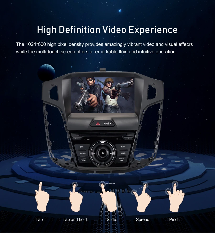 Discount Android 9.0 Car Radio DVD Player For Ford Focus 2011 2012 2013 2014 Audio GPS Multimedia Navigation WIFI Bluetooth Video Stereo 2