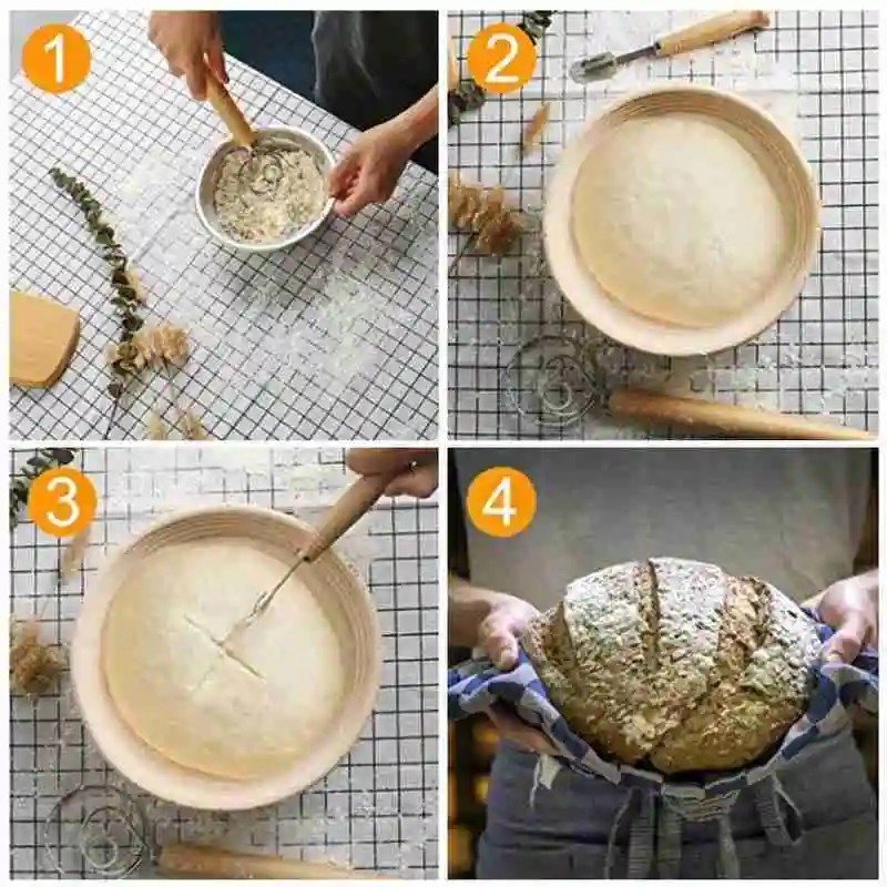 Блендер из нержавеющей стали для самостоятельной выпечки хлеба, теста, венчик для теста, взбивания яиц, Ручной смеситель, инструмент с дубовой ручкой