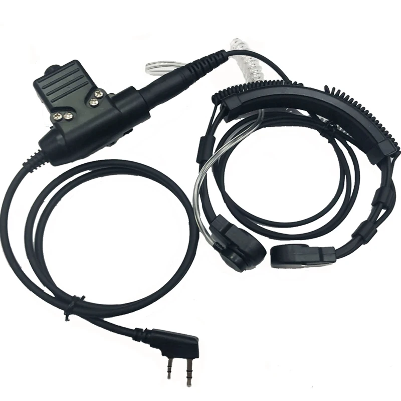 Walkie Talkie Throat Mic, Heavy Duty Microphone, U94 PTT, Neck Radio, Nato Tactical Headset for Baofeng, Kenwood UV-5R TYT