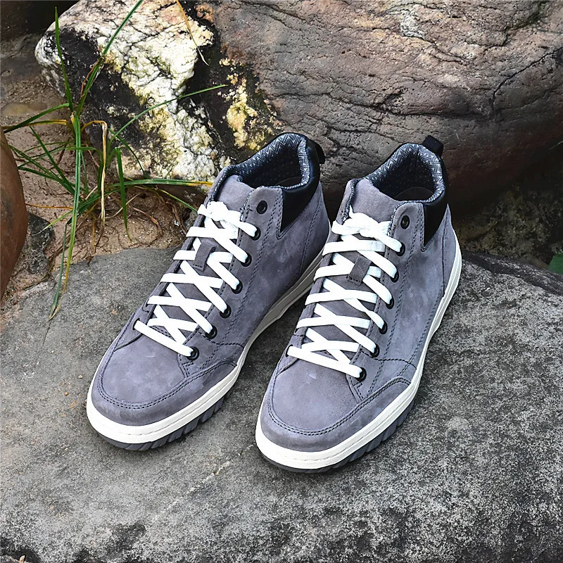 

P714646 MEN'S SHOES Spring And Autumn Genuine Leather Mid-top Shoes dongwu CAT Athletic Shoes Outdoor Casual Shoes