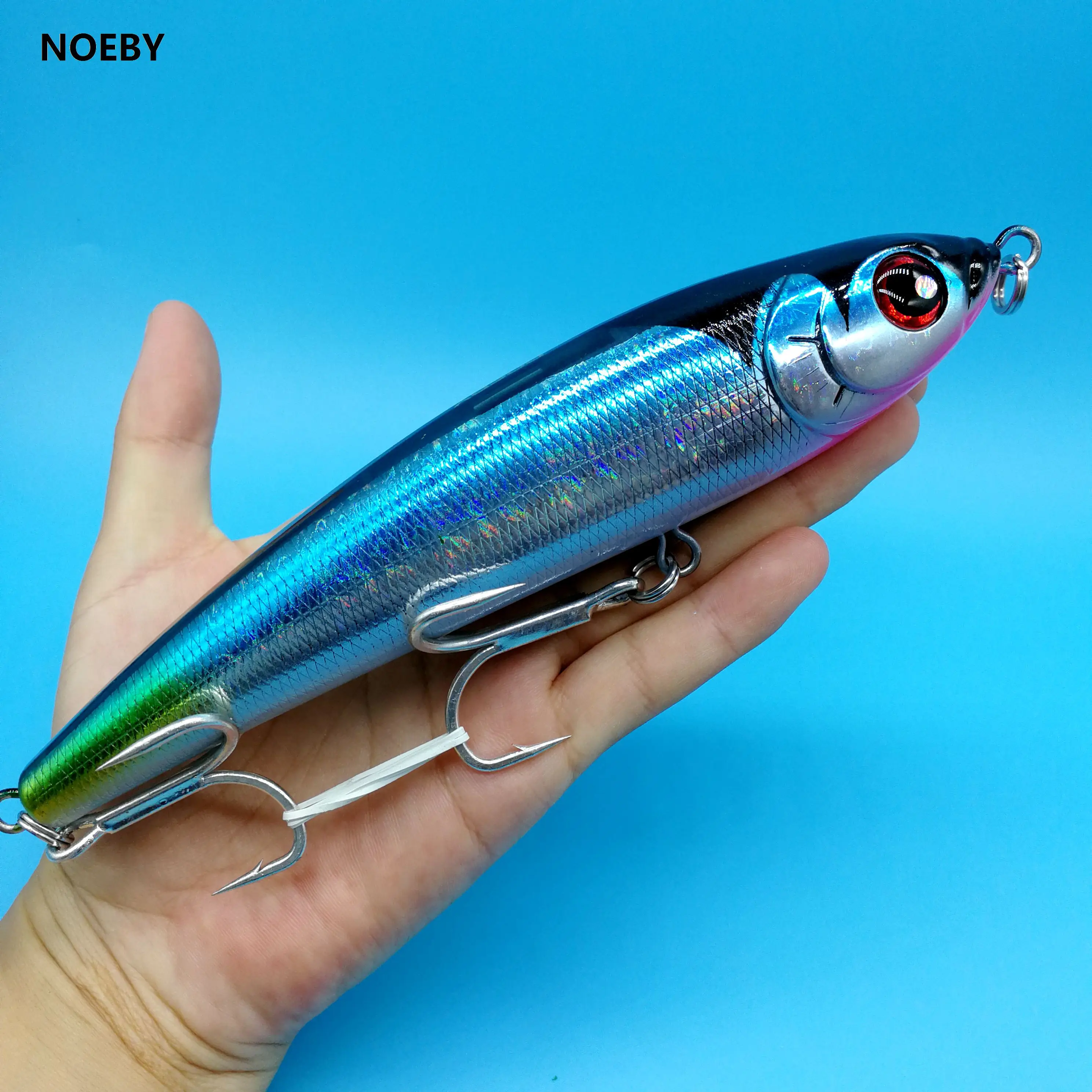 NOEBY 1 шт./лот большая рыболовная приманка карандаш 145 г/98 г/70 г 8 цветов 3D Глаза лодка