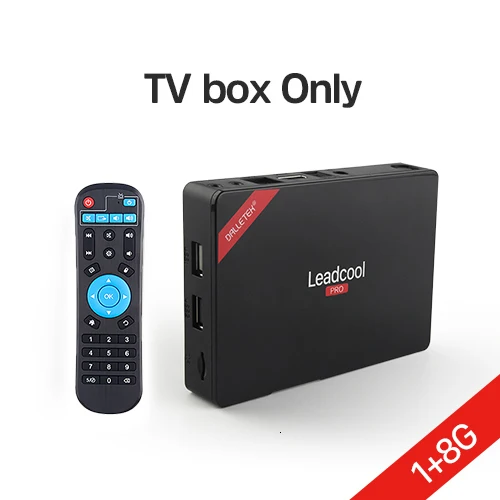 Android 8,1 ТВ коробка Leadcool Pro 1/8GB 2/16GB RK3229 смарт-поддержка ТВ-коробок 4K 2,4G Вай-Фай HDMI 2,0 медиа плеер для ТВ приемник - Цвет: leadPro(1-8)