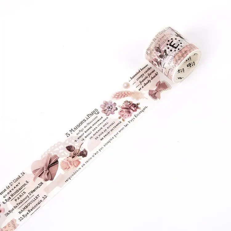 Винтажная японская канцелярская лента васи, декоративная клейкая лента для скрапбукинга, клейкая этикетка, клейкая лента - Цвет: C