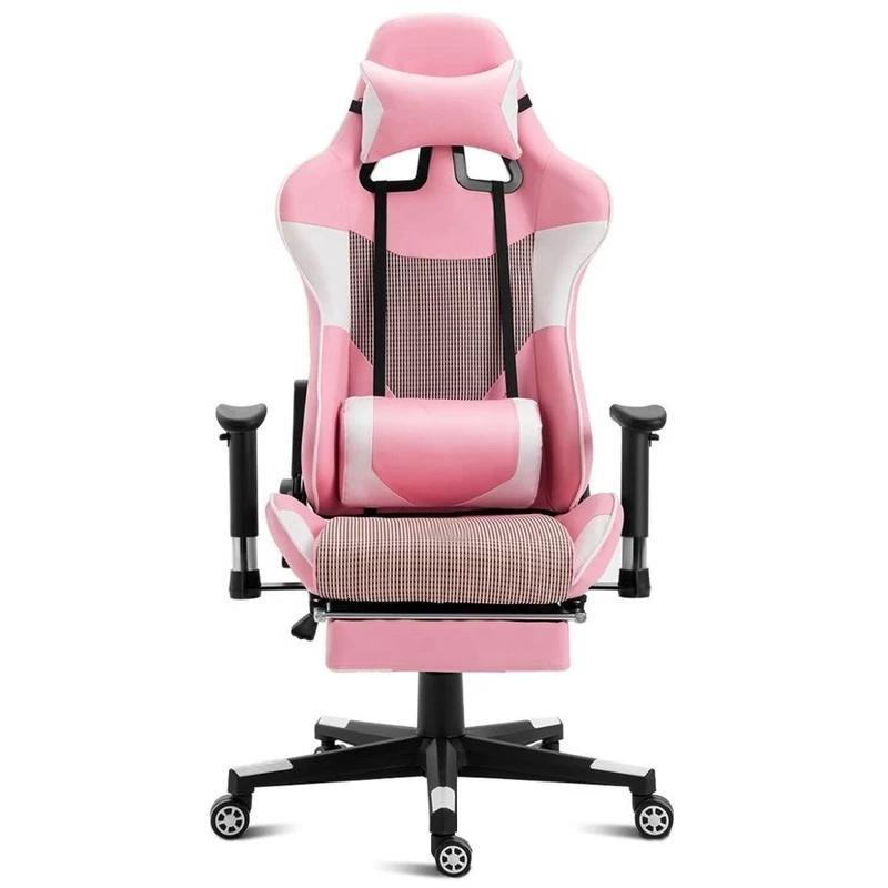 

Girl's life well made desk chair thick cushion soft seat comfy swivel smoothly all directions gaming chair all angle