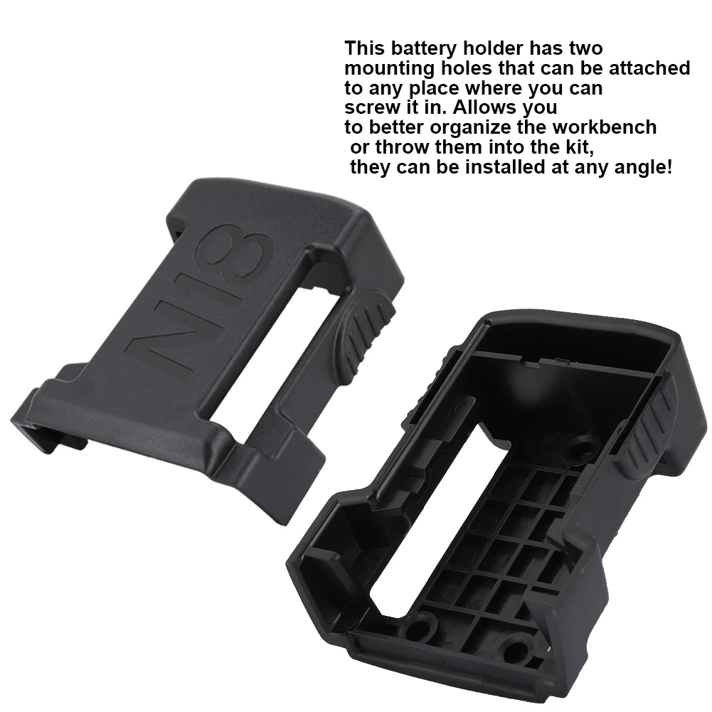 5pcs Battery Holder Fixed Battery Mount Fit Dust Cover Batteries Holders Under Shelf Mounts For Milwaukee